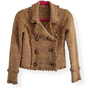 One Girl Who Woven Jacket Anthropolgie Y2K M